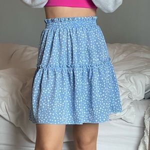 Blue Patterned Skirt